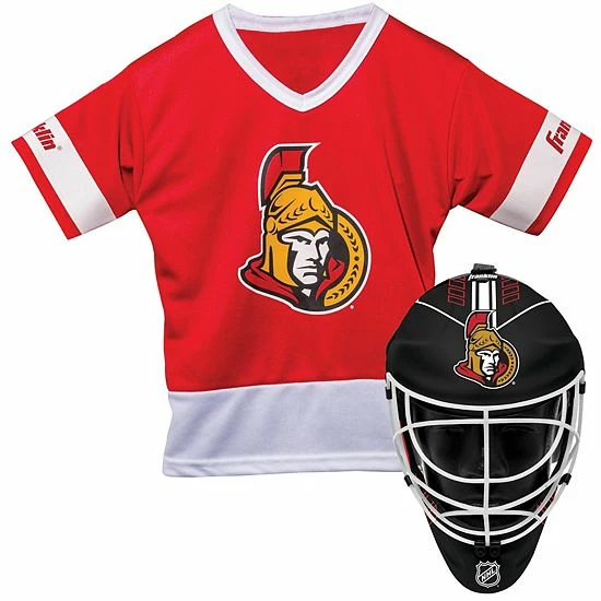Youth Franklin Sports Ottawa Senators Goalie Face Mask & Jersey Set