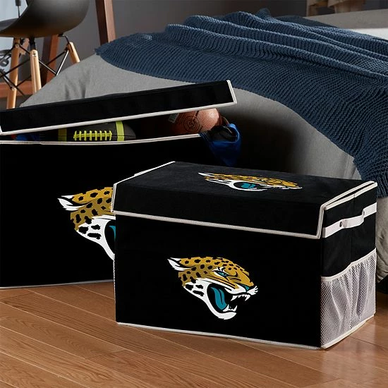 Franklin Sports Jacksonville Jaguars Large Collapsible Footlocker Storage Bin 5 Franklin Sports Jacksonville Jaguars Large Collapsible Footlocker Storage Bin - Image 3