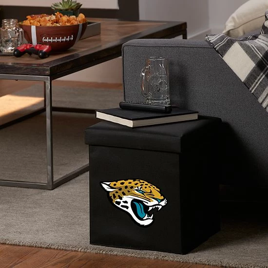 Franklin Sports Jacksonville Jaguars Storage Ottoman With Detachable Lid - Image 2