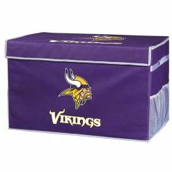 Franklin Sports Minnesota Vikings Small Collapsible Footlocker Storage Bin