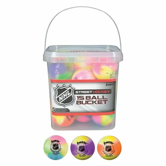 Franklin Sports NHL Extreme Color High Density Street Hockey 15-Ball Bucket - Image 2