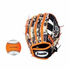 Franklin Sports Performance Series 9.5-in. Right Hand Throw T-Ball Glove & Ball Combo - Youth Black Orange