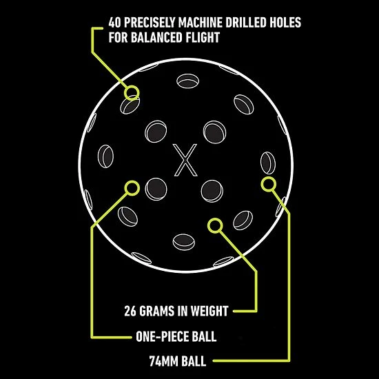 Franklin Sports 3-Pack X-40 USAPA Approved Outdoor Pickleballs Multi - Image 3
