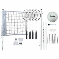 Franklin Sports Professional Badminton & Volleyball Set