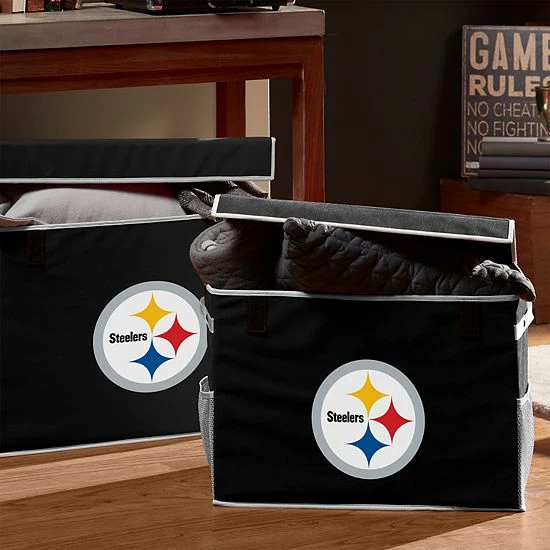 Franklin Sports Pittsburgh Steelers Small Collapsible Footlocker Storage Bin - Image 2