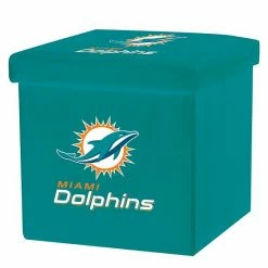 Franklin Sports Miami Dolphins Storage Ottoman With Detachable Lid