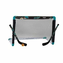 Franklin Sports San Jose Sharks Mini Hockey Goal Set
