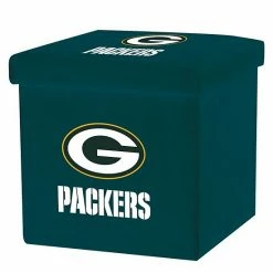Franklin Sports Green Bay Packers Storage Ottoman With Detachable Lid